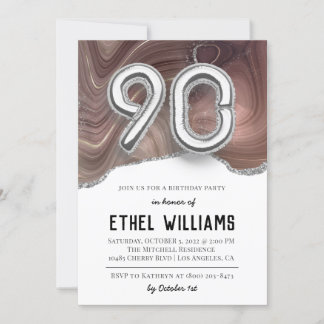 90. Geburtstagsparty Einladung
