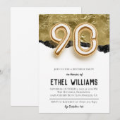 90. Geburtstagsparty Einladung (Vorne/Hinten)