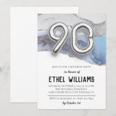 90. Geburtstagsparty Einladung (Vorne/Hinten)