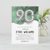 90. Geburtstagsparty Einladung (Stehend Vorderseite)