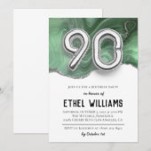 90. Geburtstagsparty Einladung (Vorne/Hinten)
