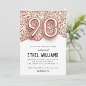 90. Geburtstagsparty Einladung (Stehend Vorderseite)