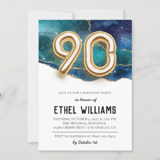 90. Geburtstagsparty Einladung