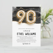 90. Geburtstagsparty Einladung (Stehend Vorderseite)