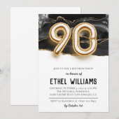 90. Geburtstagsparty Einladung (Vorne/Hinten)