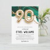 90. Geburtstagsparty Einladung (Stehend Vorderseite)