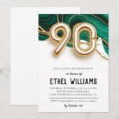 90. Geburtstagsparty Einladung (Vorne/Hinten)