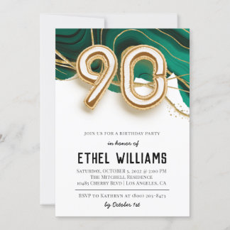 90. Geburtstagsparty Einladung