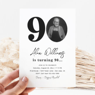 90. Geburtstagsparty Einladung | 90. Geburtstag
