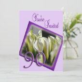 90. Geburtstagsparty Einladung - Calla lilies (Stehend Vorderseite)