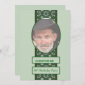 90. Geburtstagsparty Einladung ein Bild hinzufügen (Vorne/Hinten)