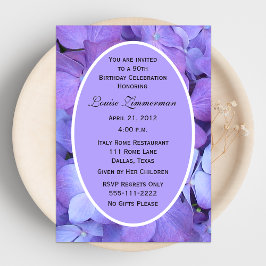 90. Geburtstagsparty Einladung Hydrangeas