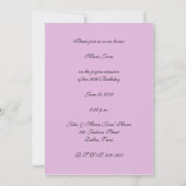 90. Geburtstagsparty Einladung Rose (Rückseite)