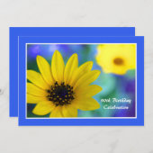 90. Geburtstagsparty Einladung Sonnenblume (Vorne/Hinten)