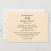 90. Geburtstagsparty Einladung Vintage Schalttafel (Rückseite)