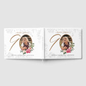 90. Geburtstagsparty Elegantes botanisches Foto Gästebuch (Voll)