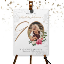 90. Geburtstagsparty Floral Botanische Klasse Cust
