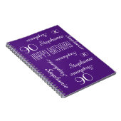 90. Geburtstagsparty Gästebuch, wiederholte Namen Notizblock (Rechte Seite)