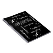 90. Geburtstagsparty Gästebuch, wiederholte Namen Notizblock (Rechte Seite)