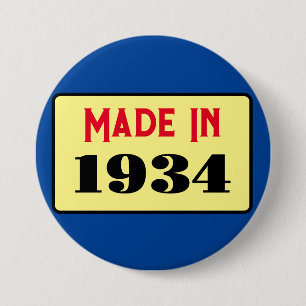 90. Geburtstagsparty geboren 1934 90 Button