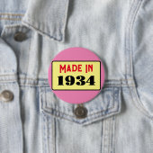 90. Geburtstagsparty geboren 1934 90 Button (Beispiel)