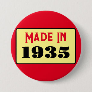 90. Geburtstagsparty geboren 1935 90 Button