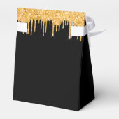 90. Geburtstagsparty Glitzer schwarzer Goldname Geschenkschachtel (Rückseite)