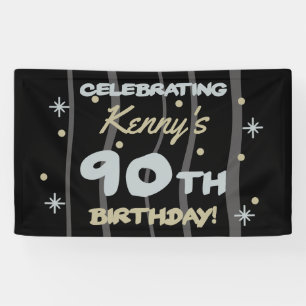 90. Geburtstagsparty Ihren Namen hinzufügen Banner