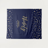 90. Geburtstagsparty im Hintergrund Wandteppich (Vorderseite (Horizontal))