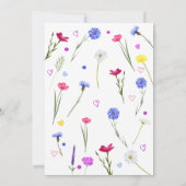 90. Geburtstagsparty Lila Wildblume Meadow Einladung (Rückseite)