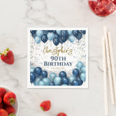 90. Geburtstagsparty Marineballons Serviette (Beispiel)