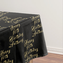 90. Geburtstagsparty Name Black Modern Pattern Tischdecke