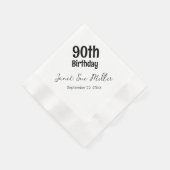 90. Geburtstagsparty Paper Napkins Serviette (Ecke)