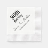 90. Geburtstagsparty Paper Napkins Serviette (Vorderseite)