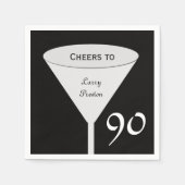 90. Geburtstagsparty Paper Napkins Serviette (Vorderseite)