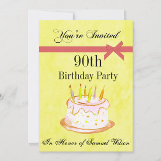 90. Geburtstagsparty Personalisierte Einladung