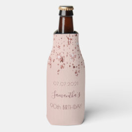 90. Geburtstagsparty Rose Goldsterne Name Flaschenkühler