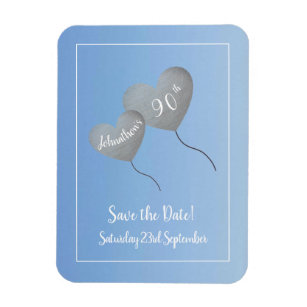 90. Geburtstagsparty Save the Date Magnet