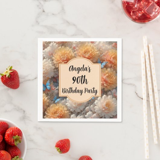 90. Geburtstagsparty Serviette (Beispiel)