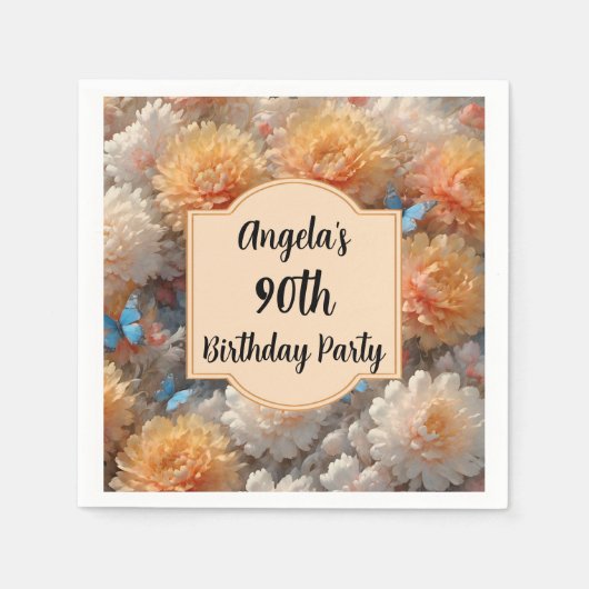 90. Geburtstagsparty Serviette (Vorderseite)