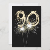 90. Geburtstagsparty Sparkler Einladung (Vorderseite)