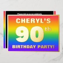 90. Geburtstagsparty: Spaß, farbenfrohe Regenbogen