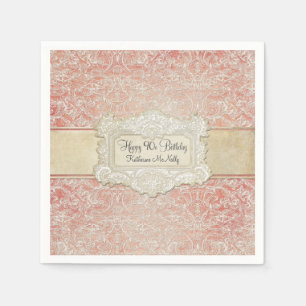 90. Geburtstagsparty Vintag Französisch Regency La Serviette