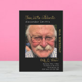 90. Geburtstagsschwarze Einladung