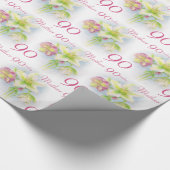 90. Geburtstagsverpackung der Geschenkpapier (Ecke)