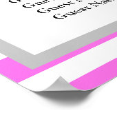 90 Gerahmte Hochzeitskizze in Rosa/Weiß Poster (Ecke)