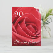 90 Glorious Years! Geburtstagsfeier Einladung (Stehend Vorderseite)