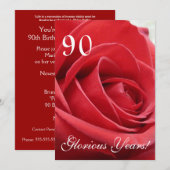 90 Glorious Years! Geburtstagsfeier Einladung (Vorne/Hinten)