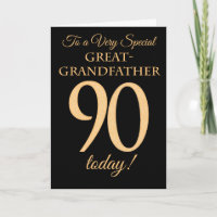 90. Gold-Effekt Schwarz, Urgroßvater Geburtstag