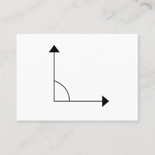90 Grad rechtsgerichteter Mathematiklehrer Visitenkarte